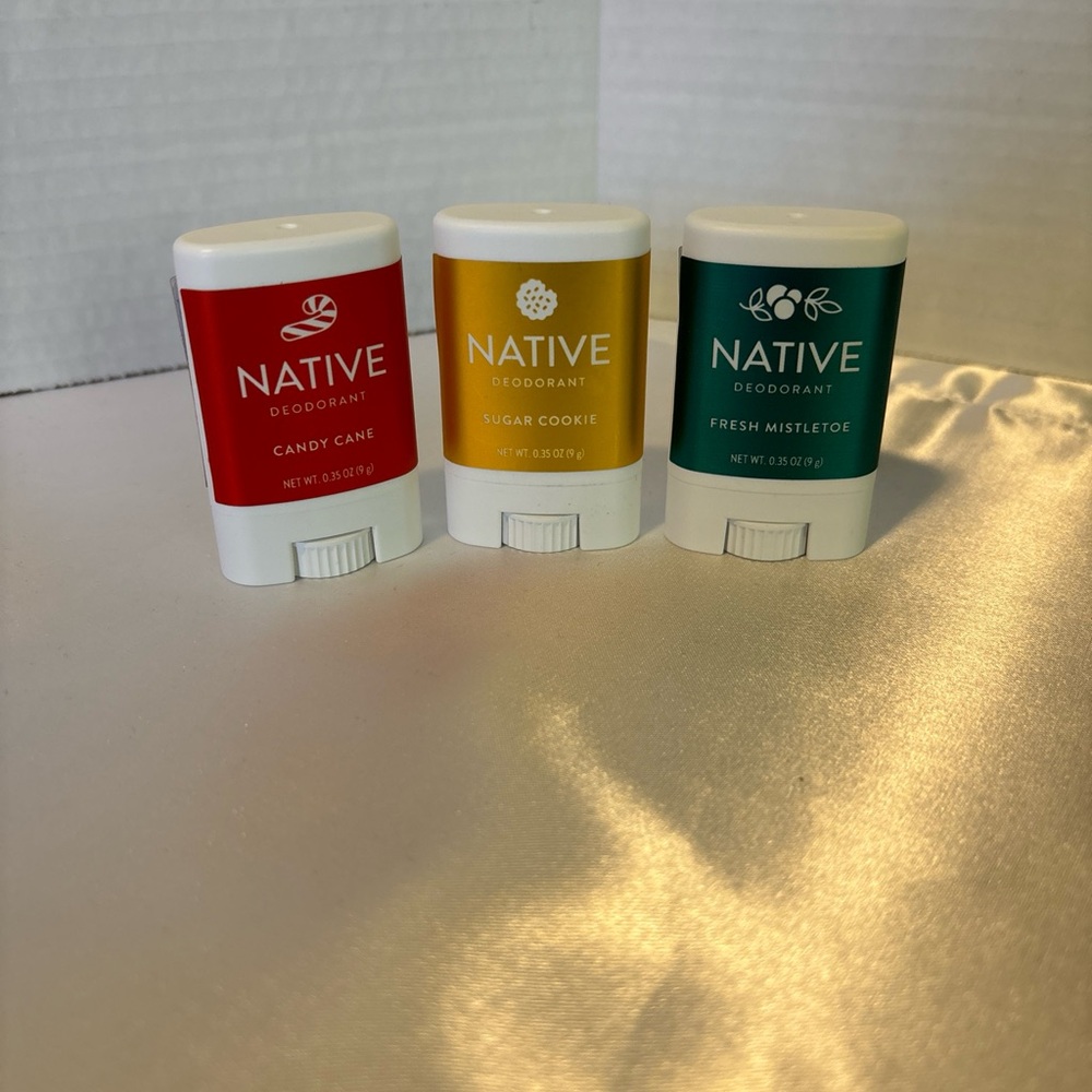3x Native Limited Holiday Deodorant Mini Size .35 Oz.  Stocking Stuffer